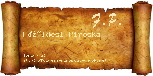 Földesi Piroska névjegykártya